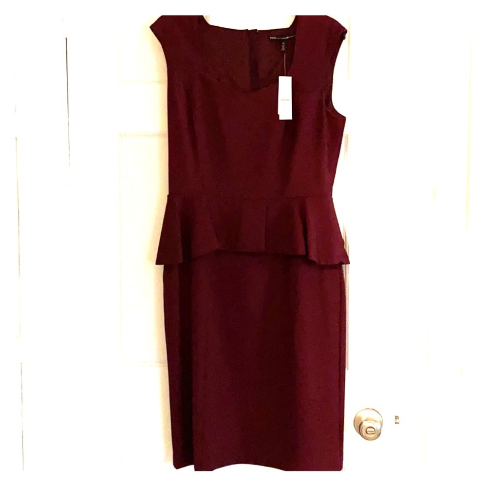 NWT White House Black Market Wine Dress Size 10